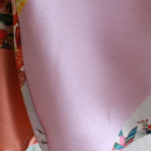 Unbreak.it Patchwork Flowers Print Silk Flare Sleeve Blouse - Picture 11 of 16